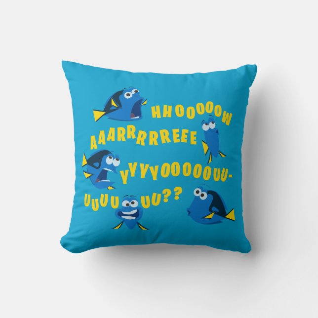 Dory | How Are You? Throw Pillow (Front)