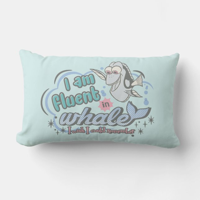 Dory | I am Fluent in Whale Comic Lumbar Pillow (Front)