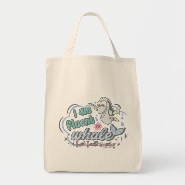 Dory | I am Fluent in Whale Comic Tote Bag (Front)