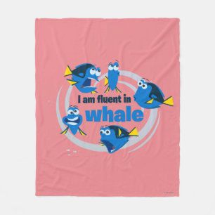 Dory I am Fluent in Whale Fleece Blanket