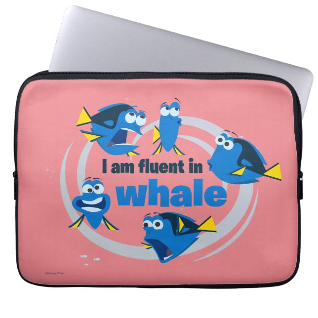 Dory | I am Fluent in Whale Laptop Sleeve (Front)