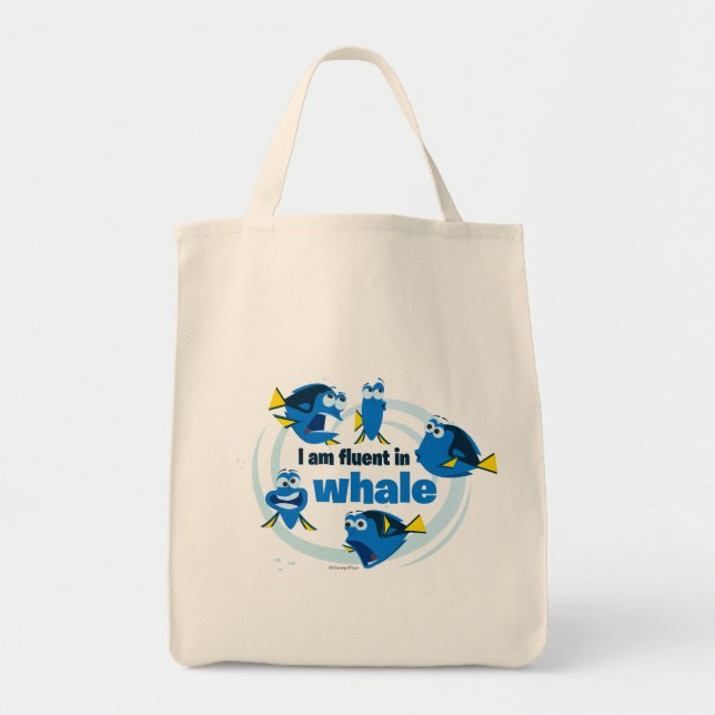 Dory | I am Fluent in Whale Tote Bag (Front)
