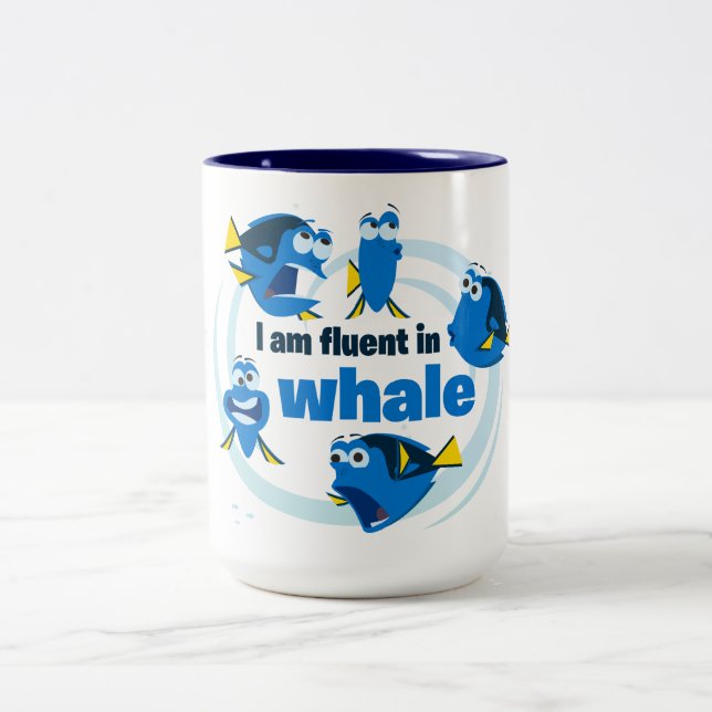 Dory | I am Fluent in Whale Two-Tone Coffee Mug (Center)