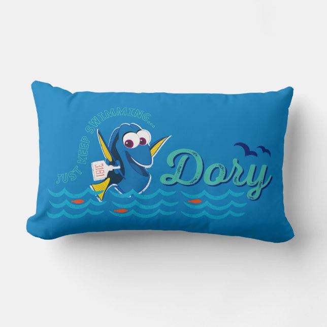Dory | Just Keep Swimming Lumbar Pillow (Front)