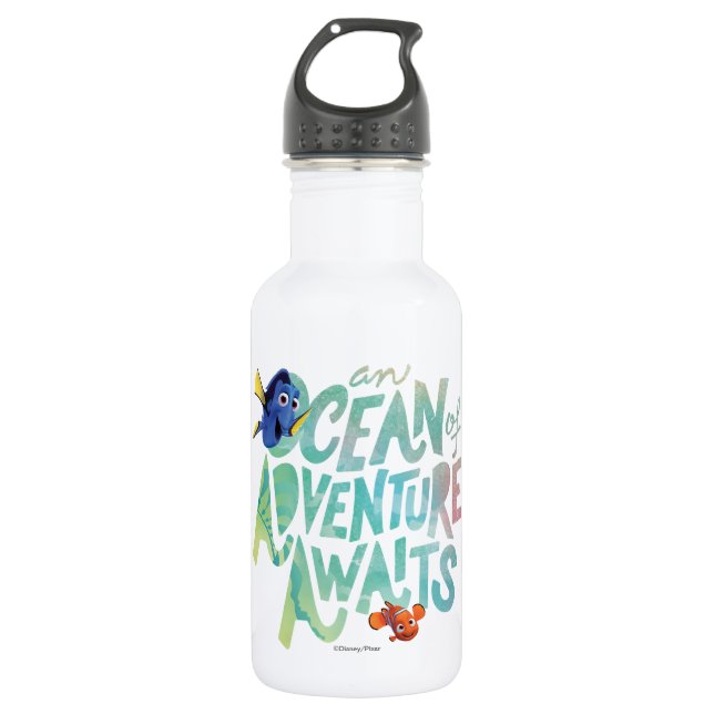 Dory & Nemo | An Ocean of Adventure Awaits 532 Ml Water Bottle (Front)