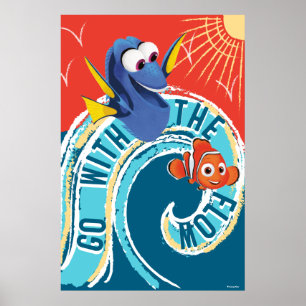 Dory & Nemo   Go with the Flow Poster