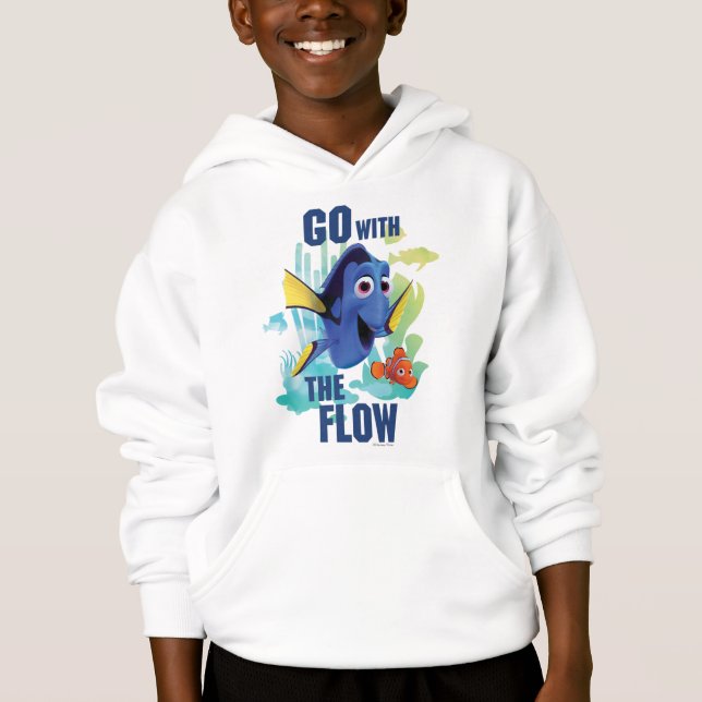Dory & Nemo | Go with the Flow Watercolor Graphic (Front)