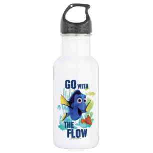 Dory & Nemo   Go with the Flow Watercolor Graphic 532 Ml Water Bottle