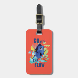 Dory & Nemo Go with the Flow Watercolor Graphic Luggage Tag