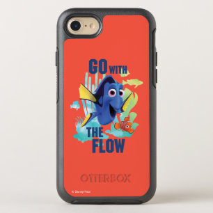 Dory & Nemo   Go with the Flow Watercolor Graphic OtterBox Symmetry iPhone 8/7 Case