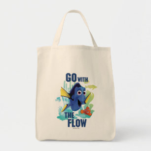 Dory & Nemo   Go with the Flow Watercolor Graphic Tote Bag