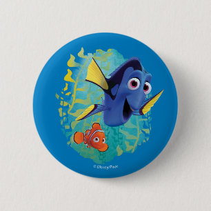 Dory & Nemo   Swim With Friends 2 Inch Round Button