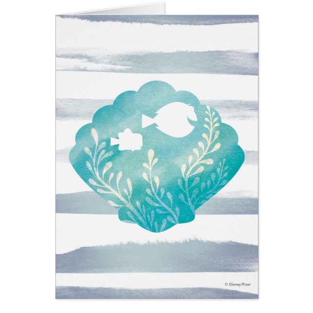 Dory & Nemo | Watercolor Shell Graphic (Front)