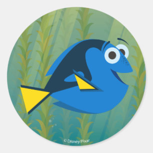 Dory   We Swim! Classic Round Sticker
