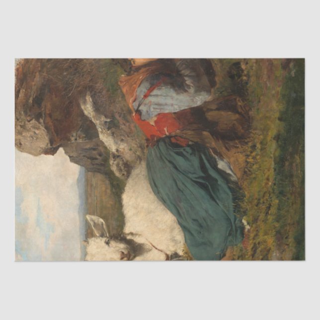 Dos amigos (1866) by Joaquin Agrasot y Juan Tissue Paper (Front)