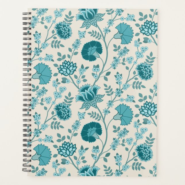 Dos de motifs floraux jacobéens sur crème (Devant)