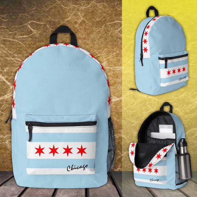 Dos Imprimé Chicago, sac à dos, Chicago Flag Bag, Illinois /US (Créateur téléchargé)