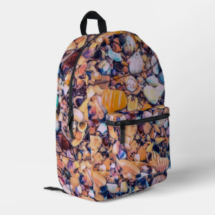 Dos Imprimé Coques et galets de mer Imprimer Couper Sac à coud