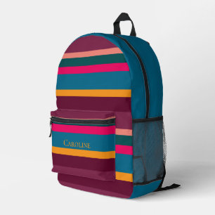 Dos Imprimé Élégant sac à coudre à impression rayé coloré