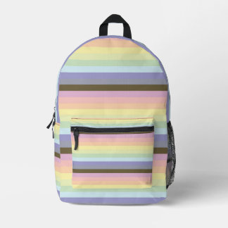 Dos Imprimé Pastel Arc-en-ciel Strié Imprimer Couper Sac À Cou