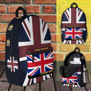Dos Imprimé Patriotique British Flag sac à dos, Union Jack / U
