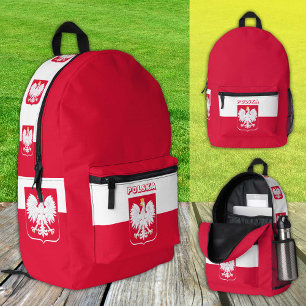 Dos Imprimé Patriotique Polonais sac à dos, Pologne / Polska
