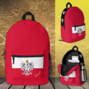 Dos Imprimé Pologne, sac à dos, drapeau polonais, Aigle / Pols