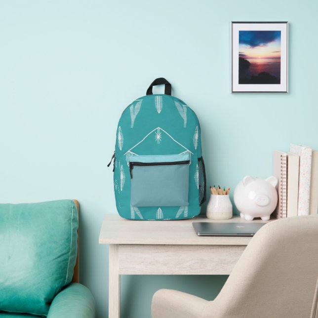 Dos Imprimé Sac à coudre et à coudre Abstrait turquoise pour l (Insitu)