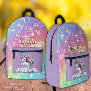 Dos Imprimé Sac à coudre et couper avec licorne magique scinti