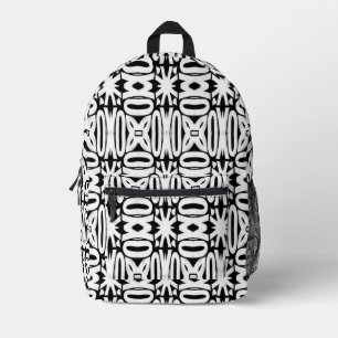 Dos Imprimé Sac à dos, Un élégant design classique blanc & noi