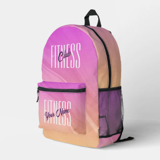 Dos Imprimé Sac de gym à dégradé rose orange moderne pour club