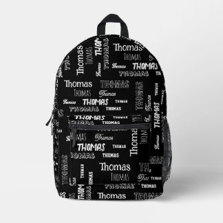 Dos Imprimé Sac personnalisé pour enfants noir retour à l'écol