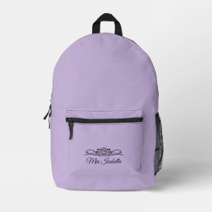Dos Imprimé Tendance Couleur Violet doux Imprimer Couper Sac à