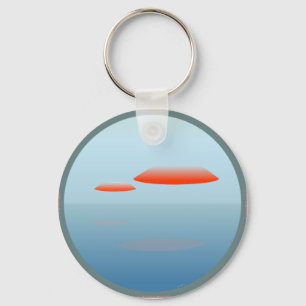 Dos Ovnis UFO Keychain