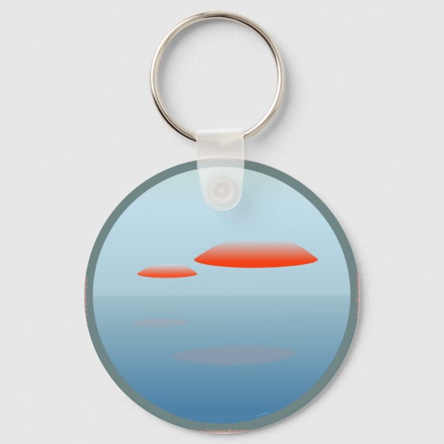 Dos Ovnis UFO Keychain (Front)