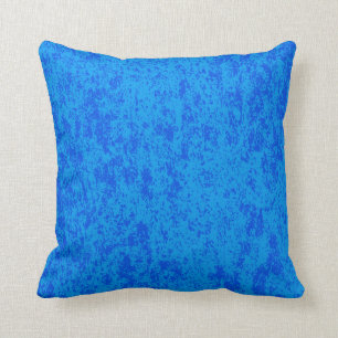 Dos solide réversible de bleu sur le coussin