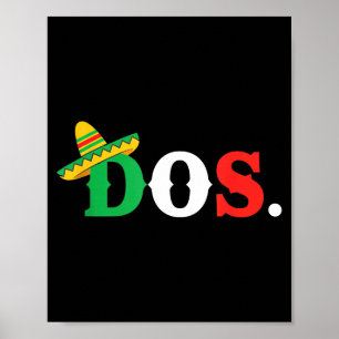 Dos sombrero mexican birthday cinco de mayo humorD Poster
