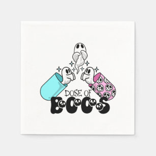Dose of Boos Funny Ghost Medical Halloween Napkin