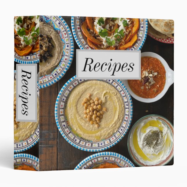 Dossier Classeur de recettes de tapas (Devant/Côté)