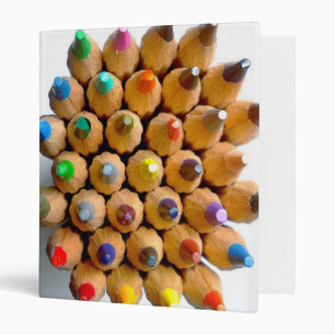 Dossier coloré de classeur de crayons