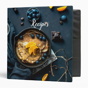 Dossier de classeur de recette de cuisine de crêp