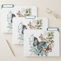 Dossier de fichier de papillon de fleurs vertes ro