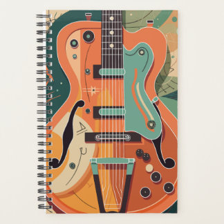 Dossier de poche d'illustration de guitare électri