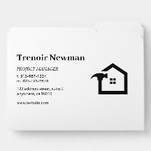 Entrepreneur de construction élégant noir et blanc