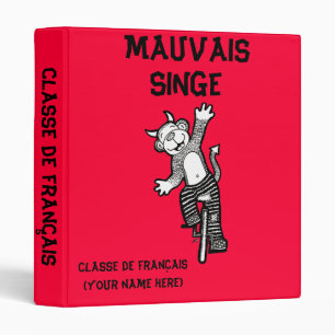 Dossier français de classeur de classe de mauvais