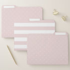 Points et bandes | Tendance rose et blanc