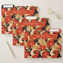 Poppies rouges Art déco