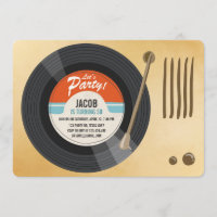 Dossier Vinyl vintage Invitation Anniversaire Oldi