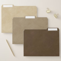 Dossiers de fichiers en cuir