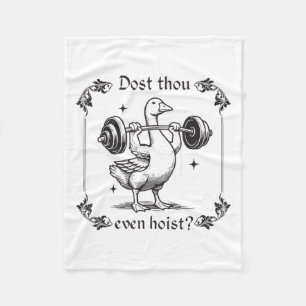 Dost Thou Even Hoist_ Funny Medieval Gym Workout G Fleece Blanket